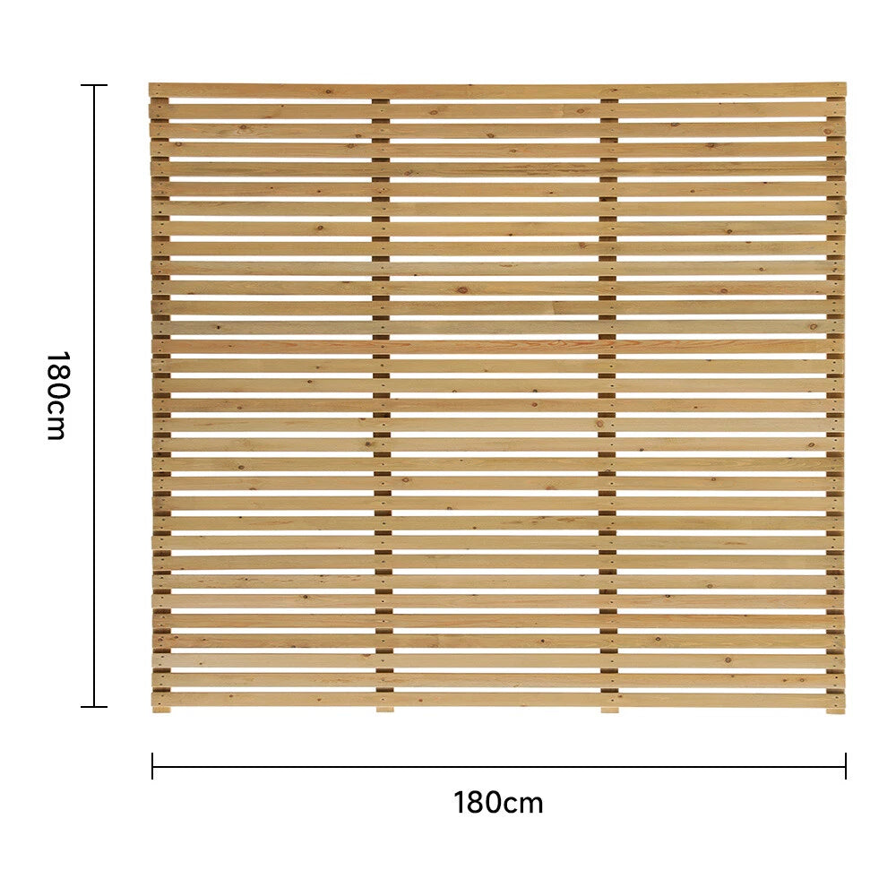 6ft Contemporary Slatted Rough Sawn Treated Fence Panel