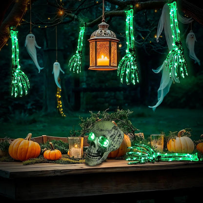 Large Ground Breaking Skeleton with Light Up Eyes Halloween Decoration Prop