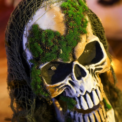 Halloween Animated Skeleton with Glowing LED Eyes, Scary Halloween