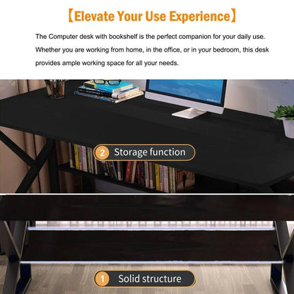 Computer Desk Laptop Pc Study Table Office Desk Home Furniture Workstation Shelf