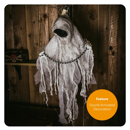 85cm Faceless Spectre Light Up Moving With Sound Halloween Party Prop