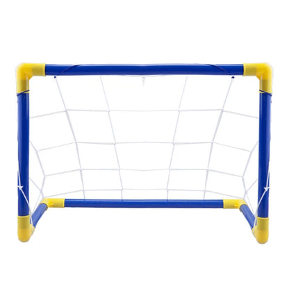 2 x Childrens Football Soccer Goals, Ball, Pump Posts & Nets Indoor Outdoor Set