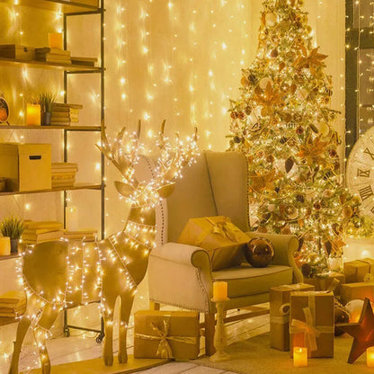 Fairy String Lights 10-50m Mains Plug In Christmas Tree Indoor & Outdoor Remote
