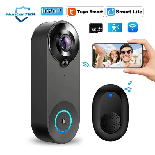 1080P Wireless Video Doorbell with Two - Way Audio Motion Detect & Night Vision HD