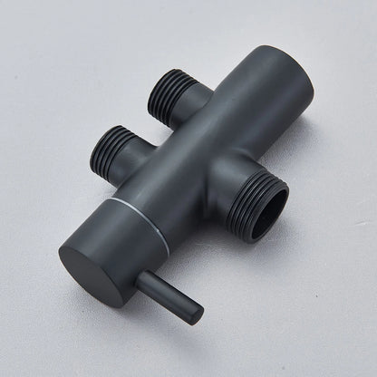 Black Exposed Bathroom Shower Twin Head Large Bar Set Square Valve Rail Hose Tap