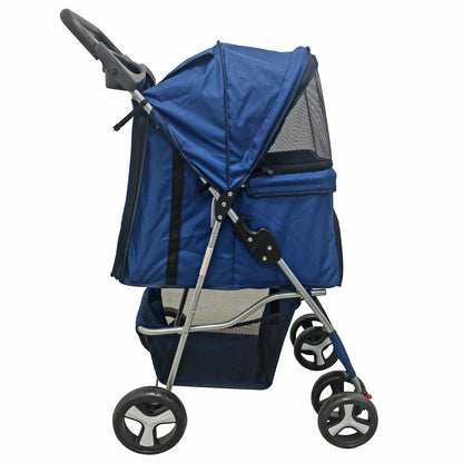 Pet Stroller Dog Cat Puppy Pram Pushchair Travel Cart Jogging Buggy Carrier