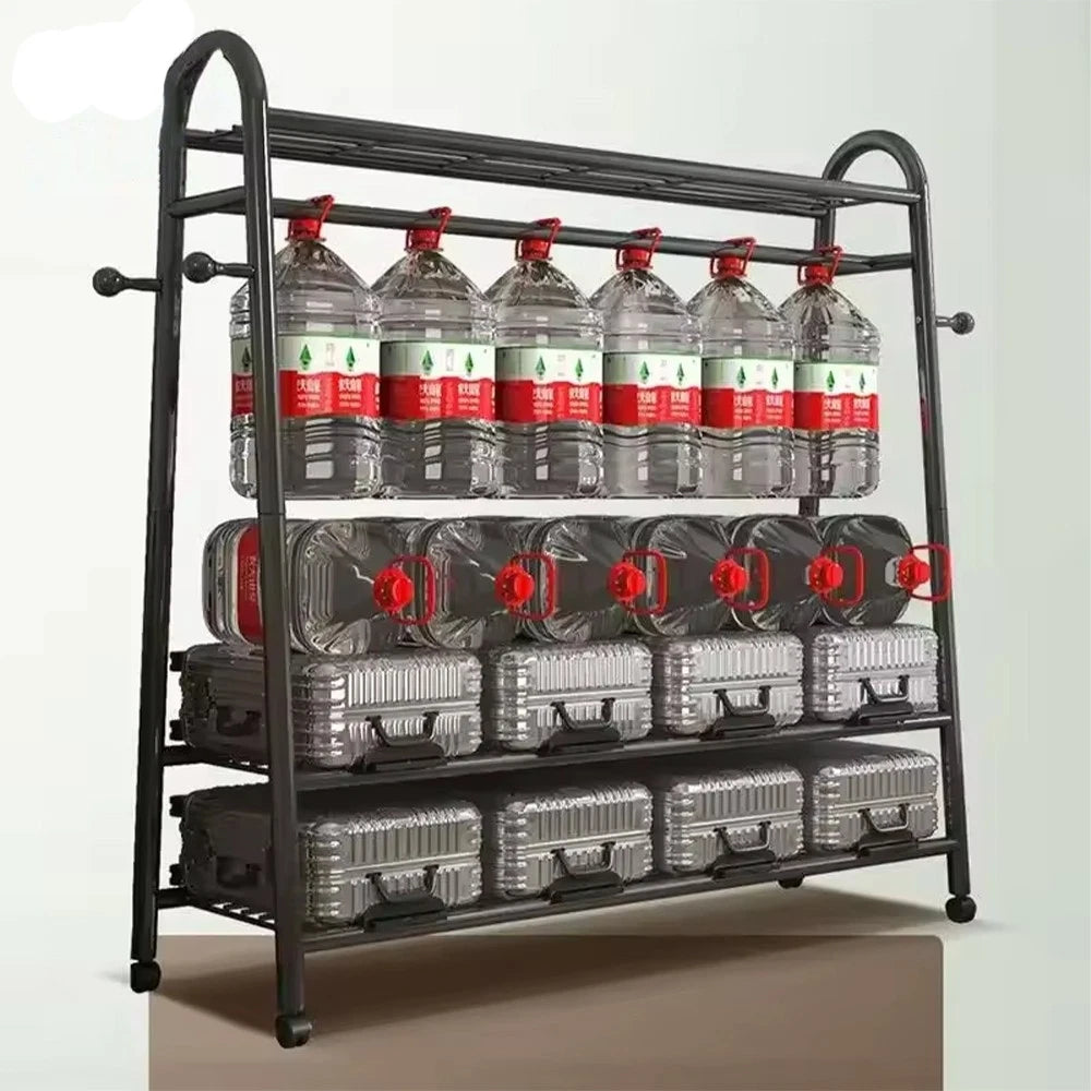 Heavy Duty Double Clothes Rail Rack Garment Hanging Stand Open Wardrobe Shelf