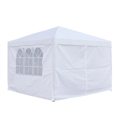 3x3M Heavy Duty Gazebo Marquee Popup Waterproof Garden Party Tent 4 WallSides