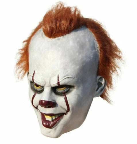 Latex Clown IT Mask Pennywise Halloween Cosplay Fancy Dress Costume Stephen