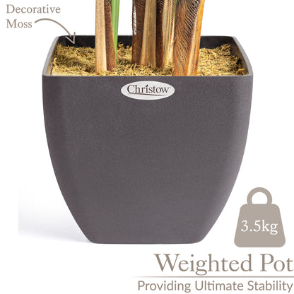 Artificial Areca Palm Tree Natural Looking Faux Plant in Pot