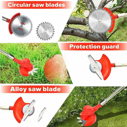 3-in-1 Cordless Strimmer Grass Trimmer Cutter Garden Lawn Edger + 2x 12V Battery
