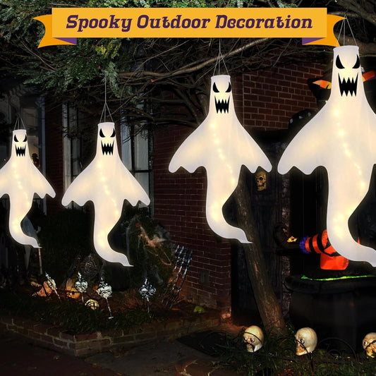4X Halloween LED Light Ghost Outdoor Decors Garden Prop Party Hanging Decor