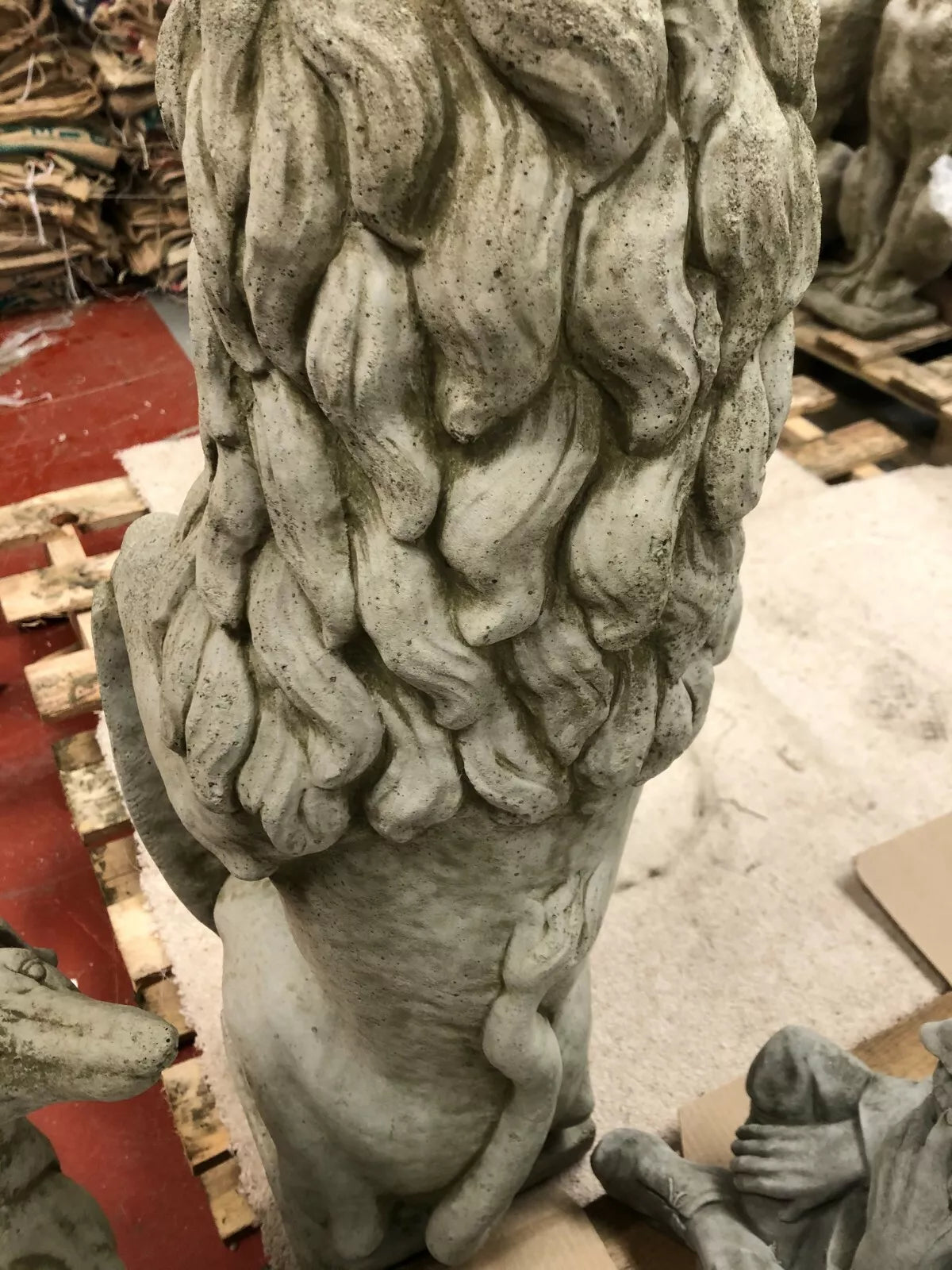 Pair Armorial Lion Statues | Reconstituted Stone Animal Concrete Garden Ornament