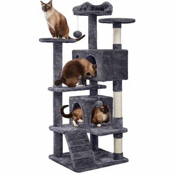 Cat Tree Cat Tower Cat Condo with Scratching Posts & Ladder for Cats Kittens