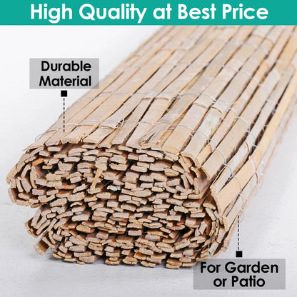 Bamboo Slat Fence Screen Roll Screening Fencing Privacy Sun Panel Garden Outdoor