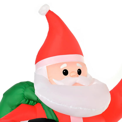 8ft Christmas Inflatable Santa Claus with Gift Bag LED Lights Outdoor Decor