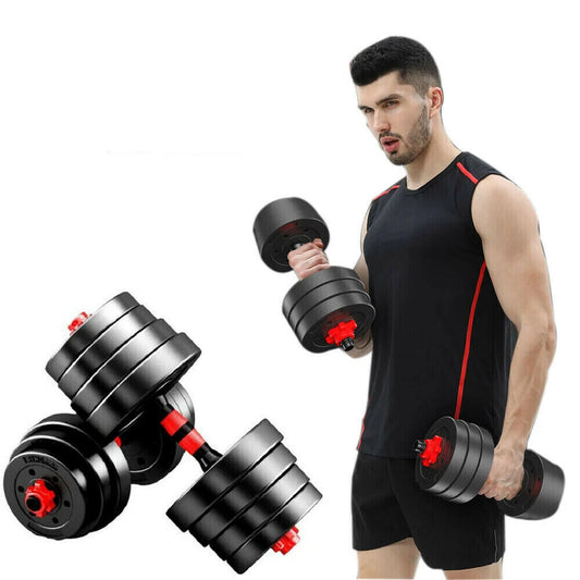 30kg Dumbbells Barbell Set with Connecting Rod