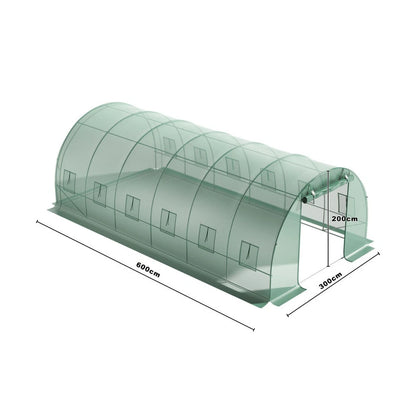 Walk-in Greenhouse Galvanised Frame Polly Tunnel Patio Garden Outdoor Polytunnel