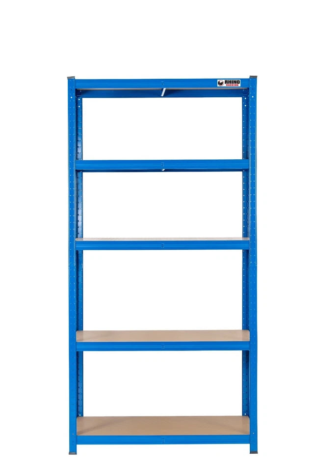 5 Tier Blue Metal Garage Shelving Unit 1000kg 180 x 90 x 60cm