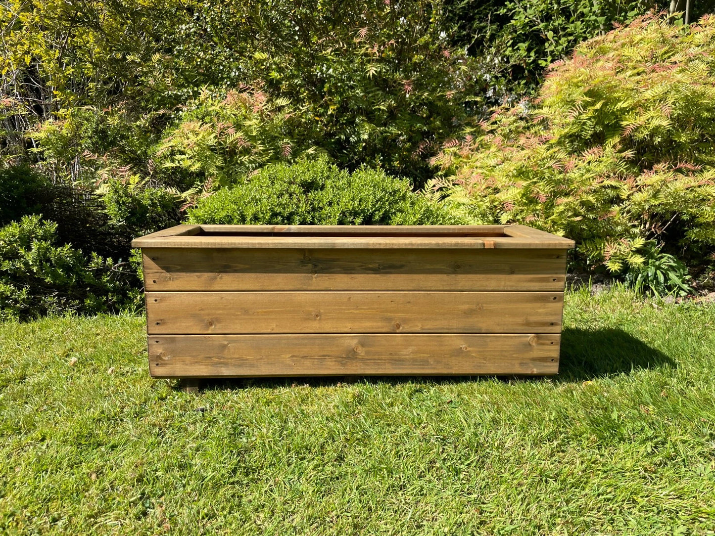 Trough Rectangle Wooden Garden Planter Extra Deep Large Raised Quality Planter