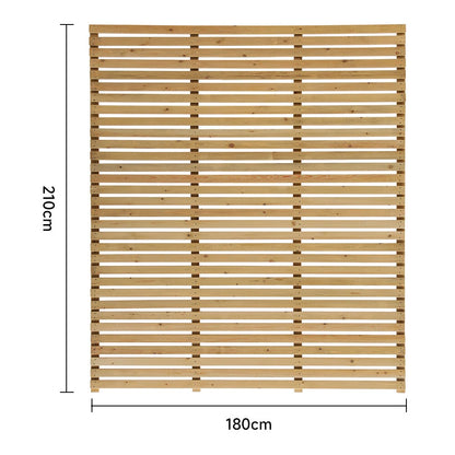 6ft Contemporary Slatted Rough Sawn Treated Fence Panel