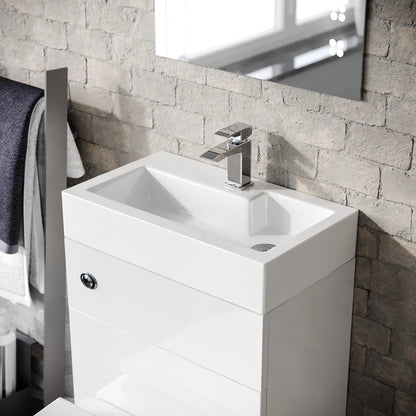 Debra 2 in 1 Compact Basin and BTW Rimless Toilet Combo Space Save Cloakroom
