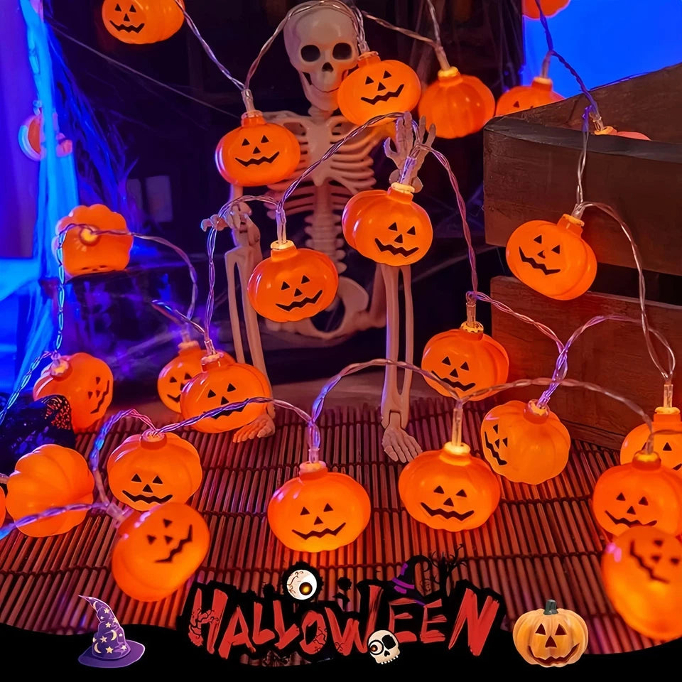 20 String Lights Halloween Pumpkin LED Decoration House Party 3 Meter