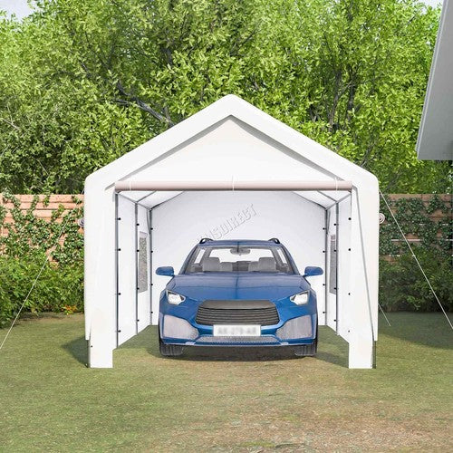 Carport 10x20ft Car Canopy Garage UV-Proof Waterproof SUV Boat Heavy Duty White