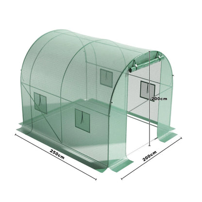 Walk-in Greenhouse Galvanised Frame Polly Tunnel Patio Garden Outdoor Polytunnel
