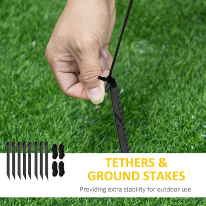 6.5ft Christmas Inflatable Santa Claus on Sleigh Deer LED Lighted for Decoration