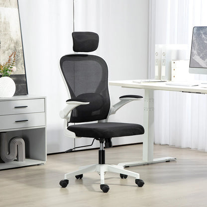 Ergonomic Mesh Office Chair with Headrest, Lumbar Support, Black