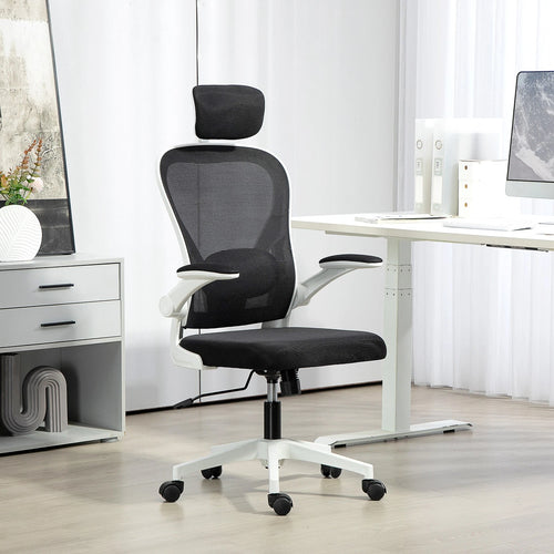 Ergonomic Mesh Office Chair with Headrest, Lumbar Support, Black
