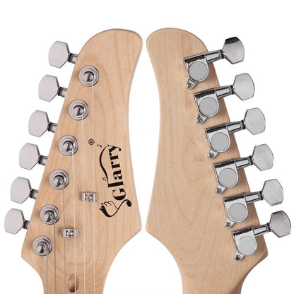 Glarry GST Electric Guitar W/ Pickguard 3 Single Pickup Bag Strap Wire Plectrum