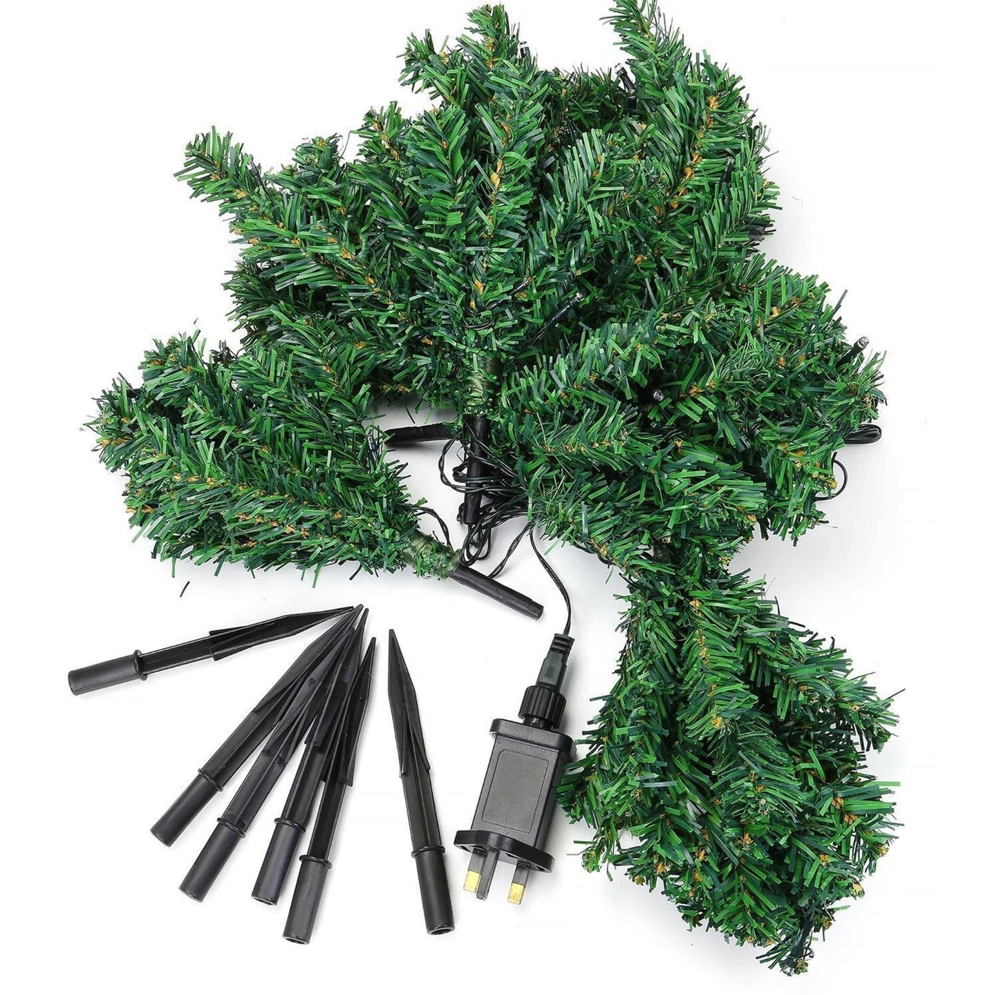 6 x Pre Lit Garden Christmas Tree Path Lights 90 LED Set Lawn Outdoor Decoration