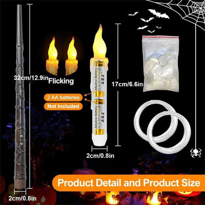 12PCS Floating Candles Halloween Hanging Harry Potter LED Candles Warm White