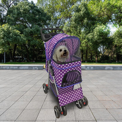 Pet Stroller Dog Cat Puppy Pram Pushchair Travel Cart Jogging Buggy Carrier