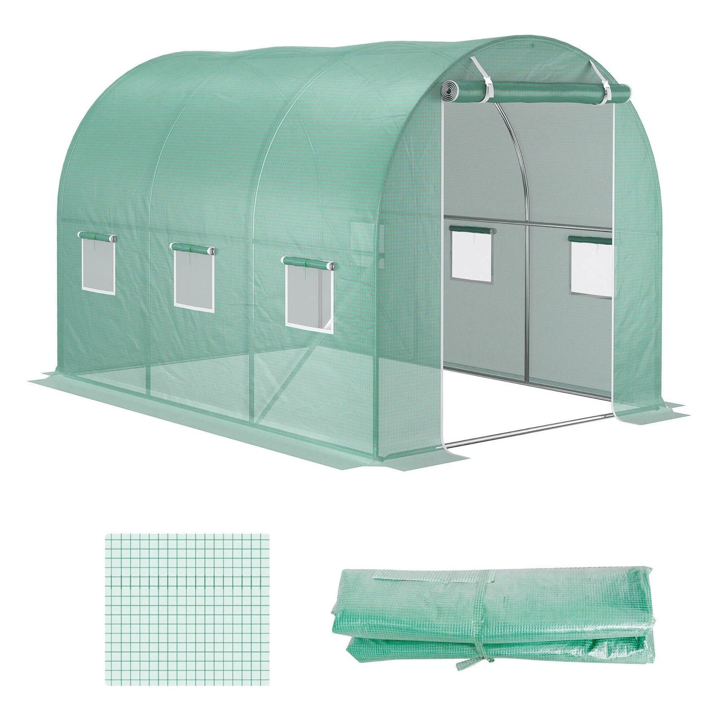 3 x 2 x 2m Greenhouse Replacement Cover ONLY for Tunnel Greenhouse