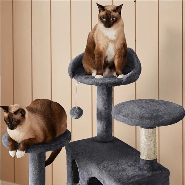 Cat Tree Cat Tower Cat Condo with Scratching Posts & Ladder for Cats Kittens