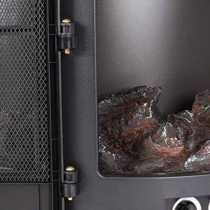 Electric Fireplace Log Burning Flame Effect Stove Fire Heater Thermal Wood