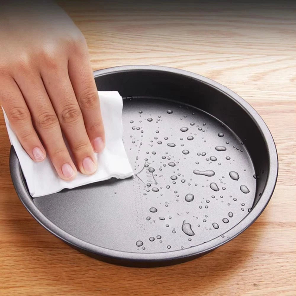 3Pcs Non-Stick Pizza Pan Carbon Steel Pizza Oven Tray Shallow Round Pizza Plate