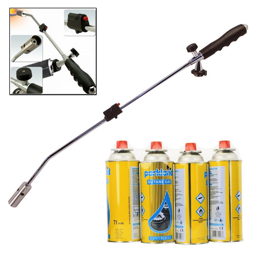Gas Burner Blaster Weed Wand Blowtorch Garden Torch Weeds Killer & Gas Refills