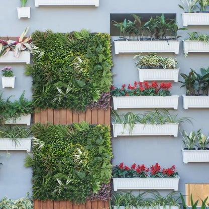 Artificial Green Living Wall Hedge Plant Panel In / Outdoor UV Stable 100x100cm