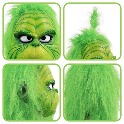 The Grinch Latex Mask Adults Costume Cosplay Christmas Fancy Dress Outfits