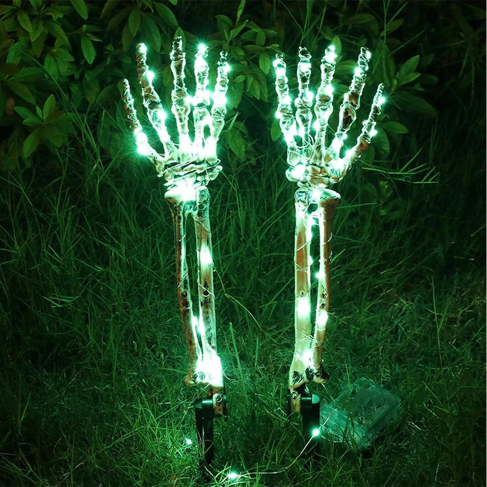 Large Ground Breaking Skeleton with Light Up Eyes Halloween Decoration Prop