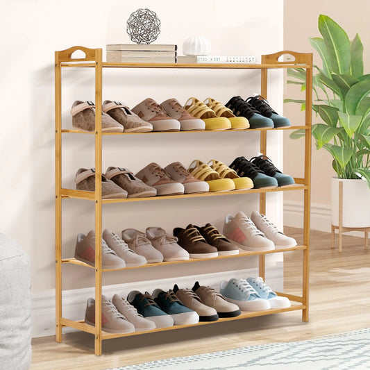 5 TIERS BAMBOO SHOE RACK