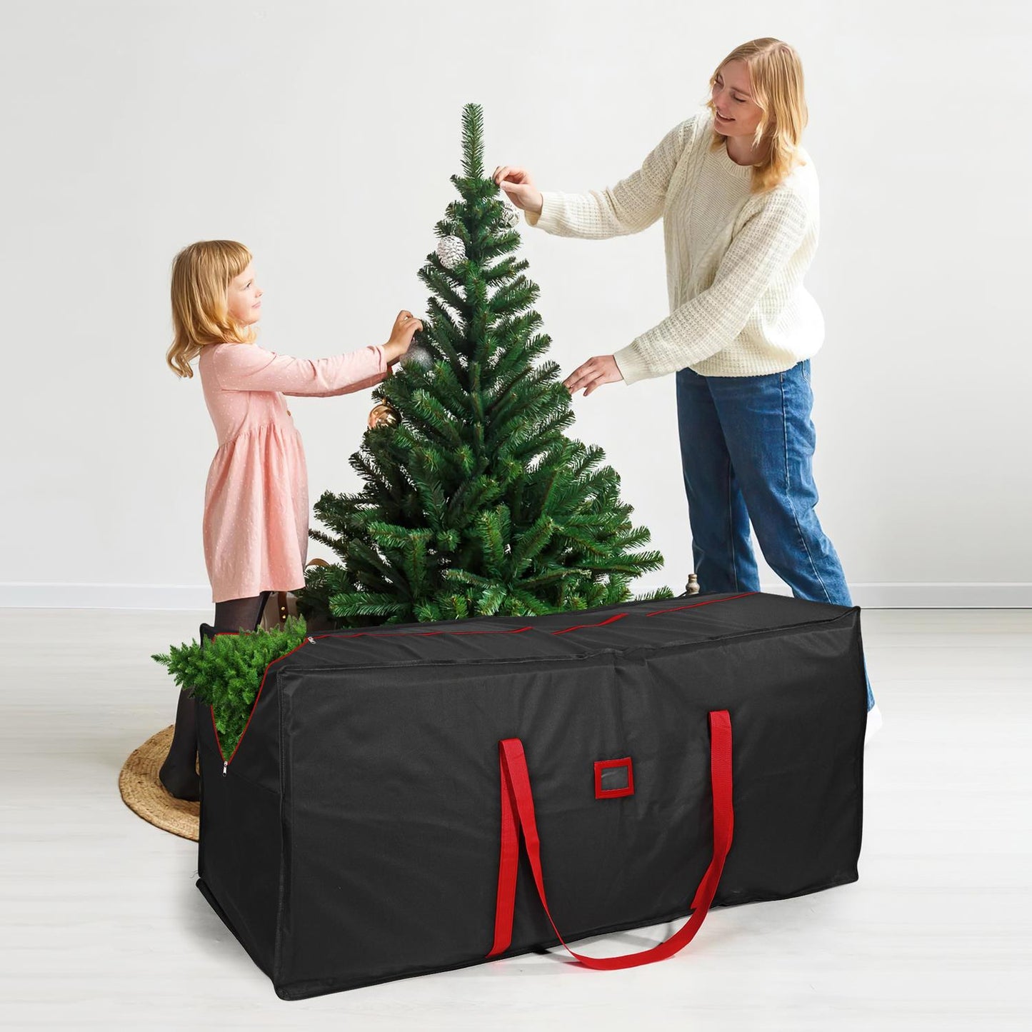Black Christmas tree storage bag