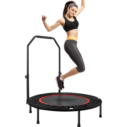 48in Foldable Fitness Trampoline Rebounder Indoor/Outdoor Body Exercise