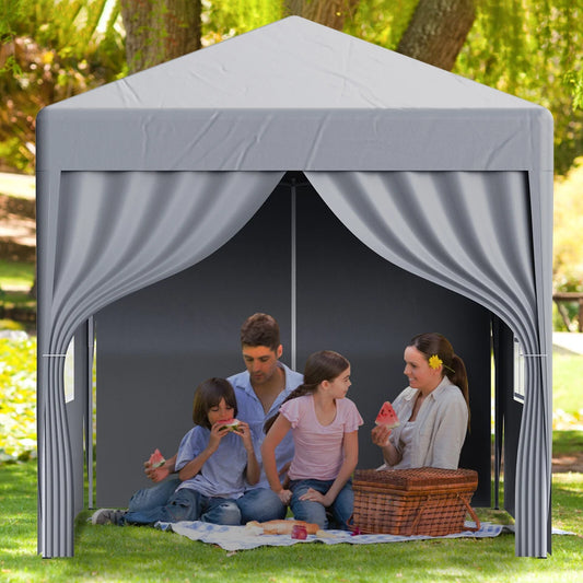 2X2M Pop-up Gazebo with 4 Sides Outdoor Garden Canopy Party Tent
