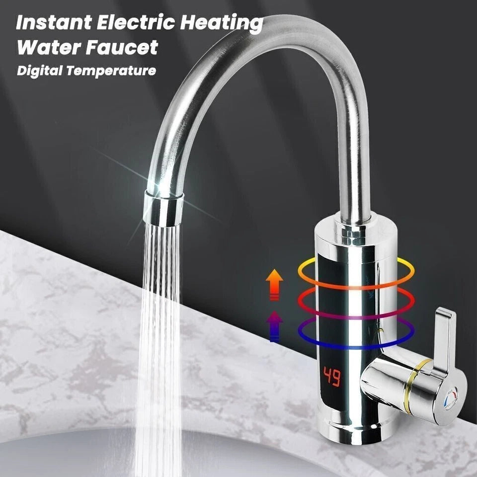 Electric Heating Tap Kitchen Bathroom Fast Instant Hot Water Heater Faucet UK