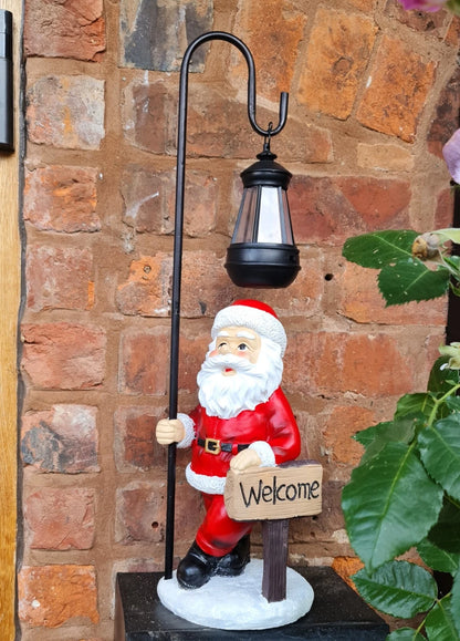 Garden Ornaments Solar Christmas Santa Claus decoration Outdoor Lantern